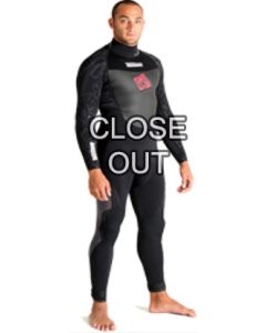  wetsuit Uomo back zip  Grado  4/3 BLACK  MT