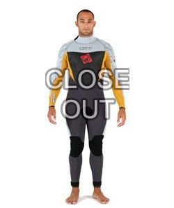  wetsuit Uomo back zip  Grado  5/3 Orang/silver MT 